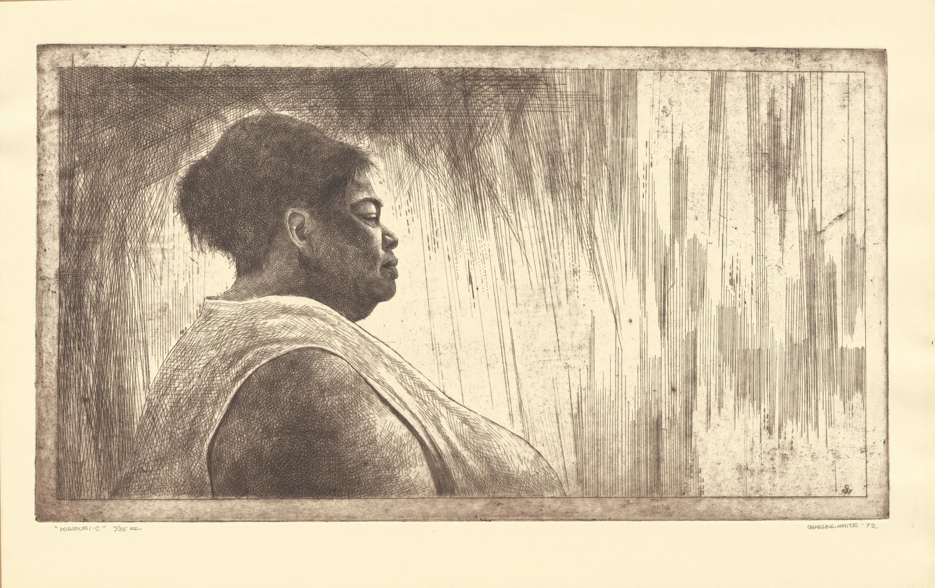 Charles White. Missouri C. 1972; Etching.