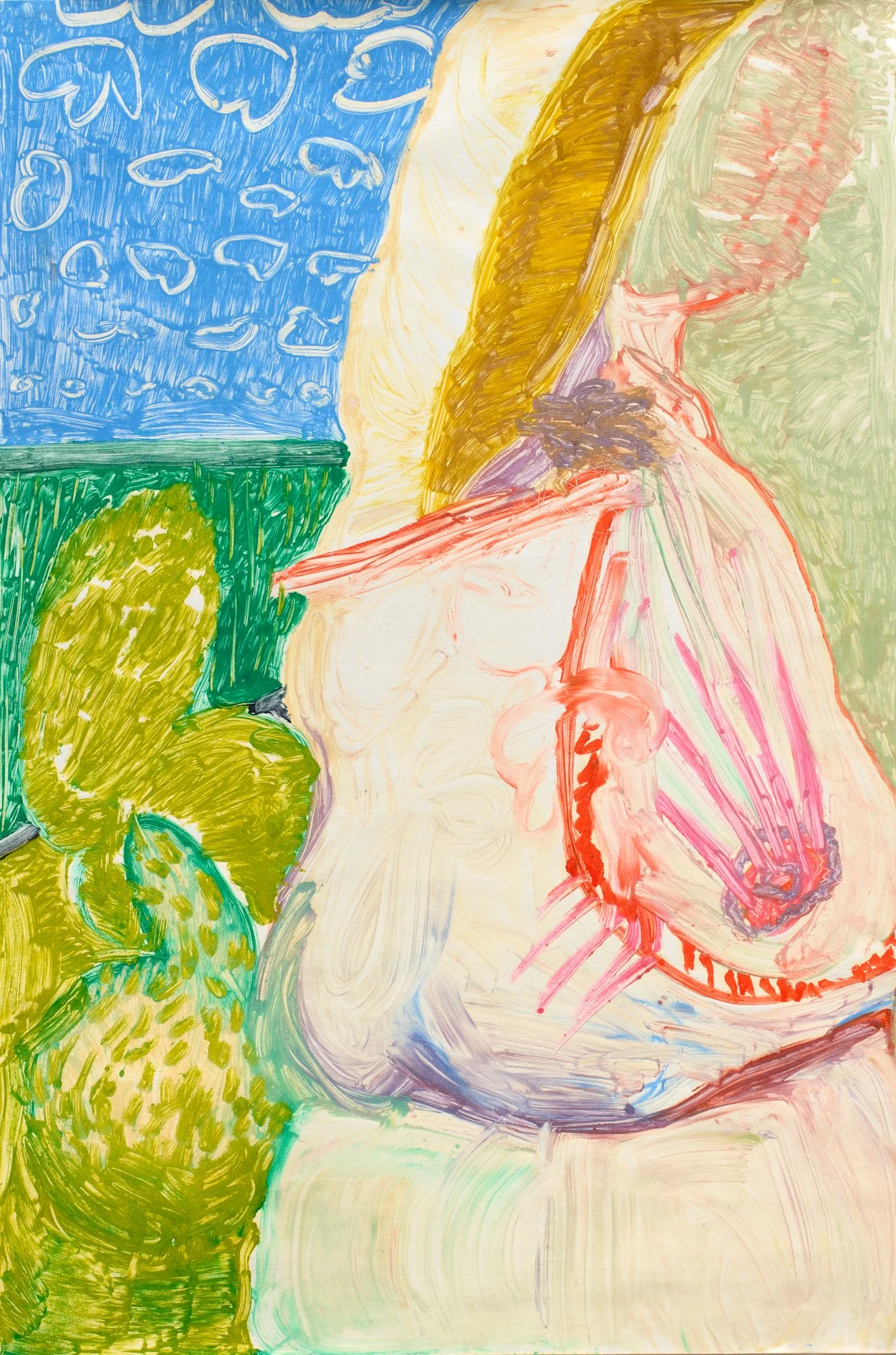 Oil Paint Stick Monotype // May