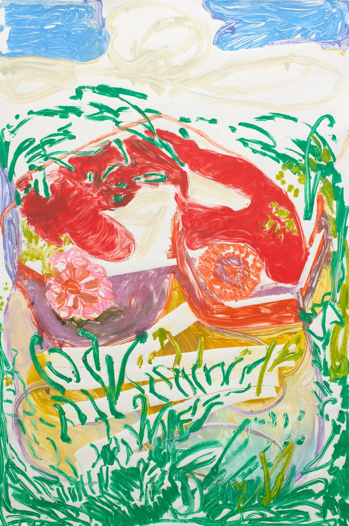 OIL PAINT STICK MONOTYPE // AUGUST