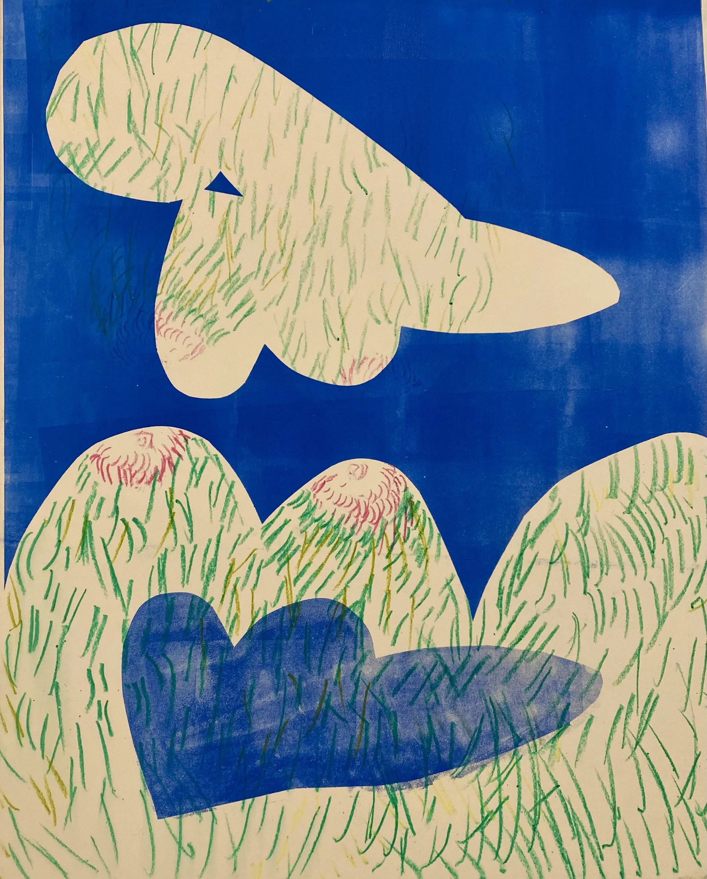 DRYPOINT &amp; STENCIL MONOPRINT // AUGUST