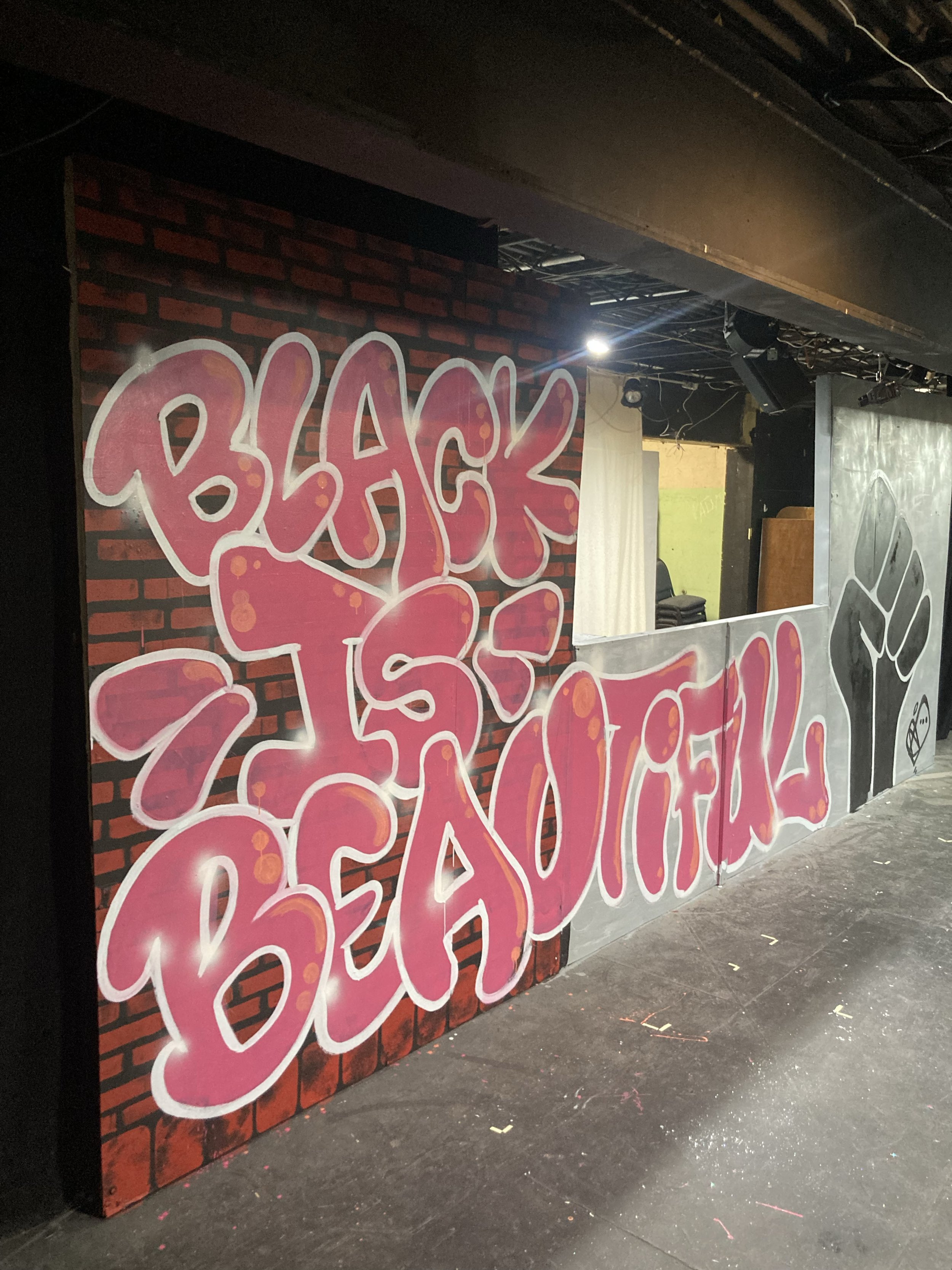  “BLACK IS BEAUTIFUL” (Jesus Christ Superstar stage backdrop) - SYRACUSE, NY