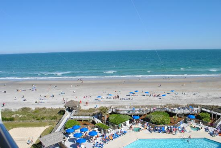 The view from a room. The packed sand at low tide allows for great walking and thinking.