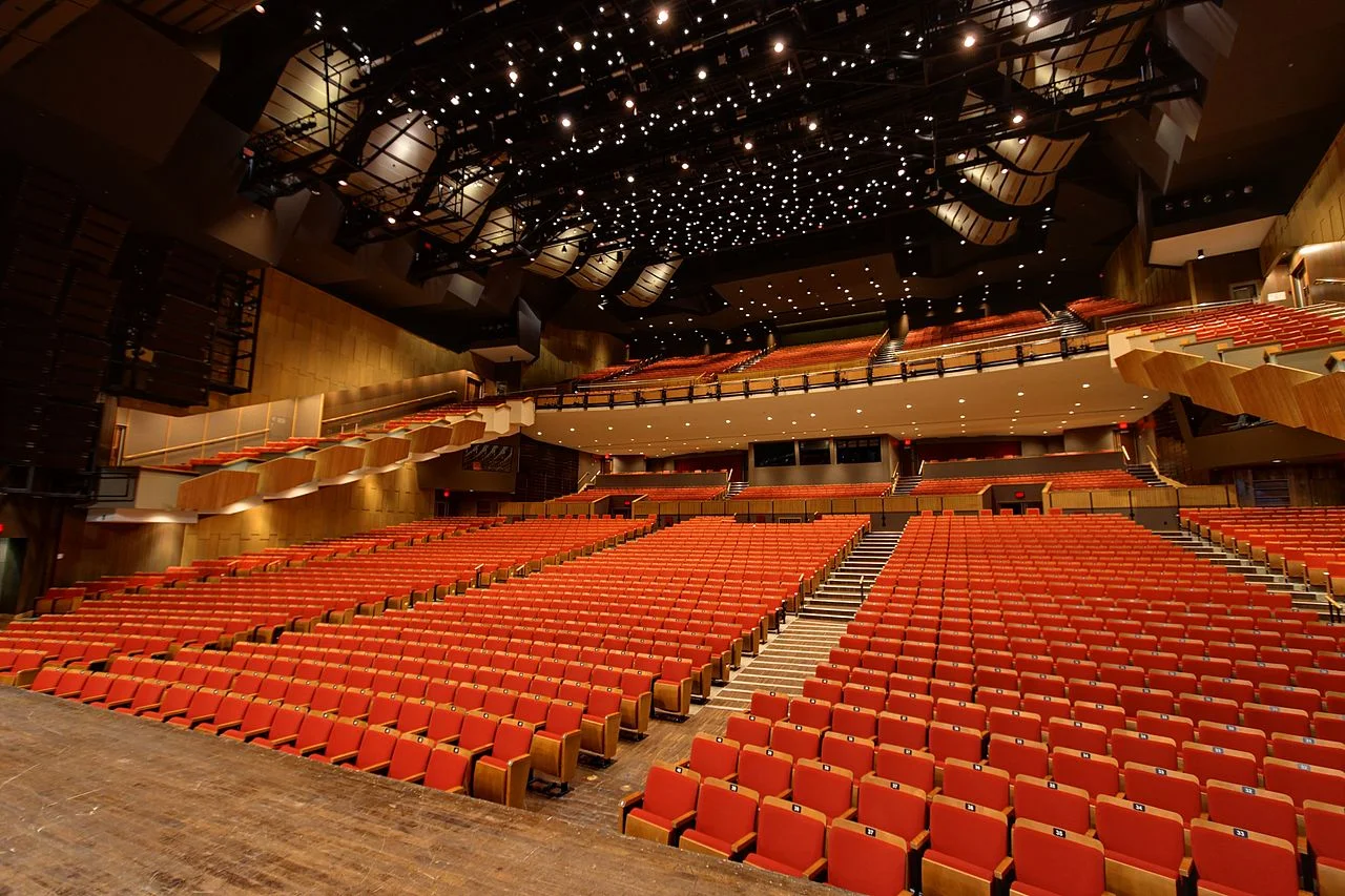 I love the potential energy of an empty auditorium that's about to fill up with people. Anticipation is everywhere. You can almost breathe what's soon to be.