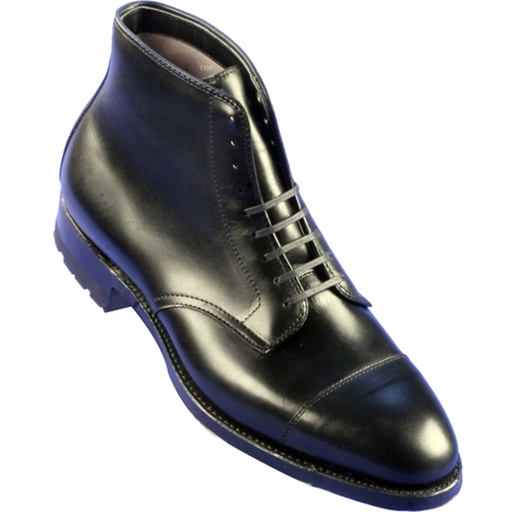 40727C - Alden 9 Eyelet Cap Toe Boot Commando Sole - Black