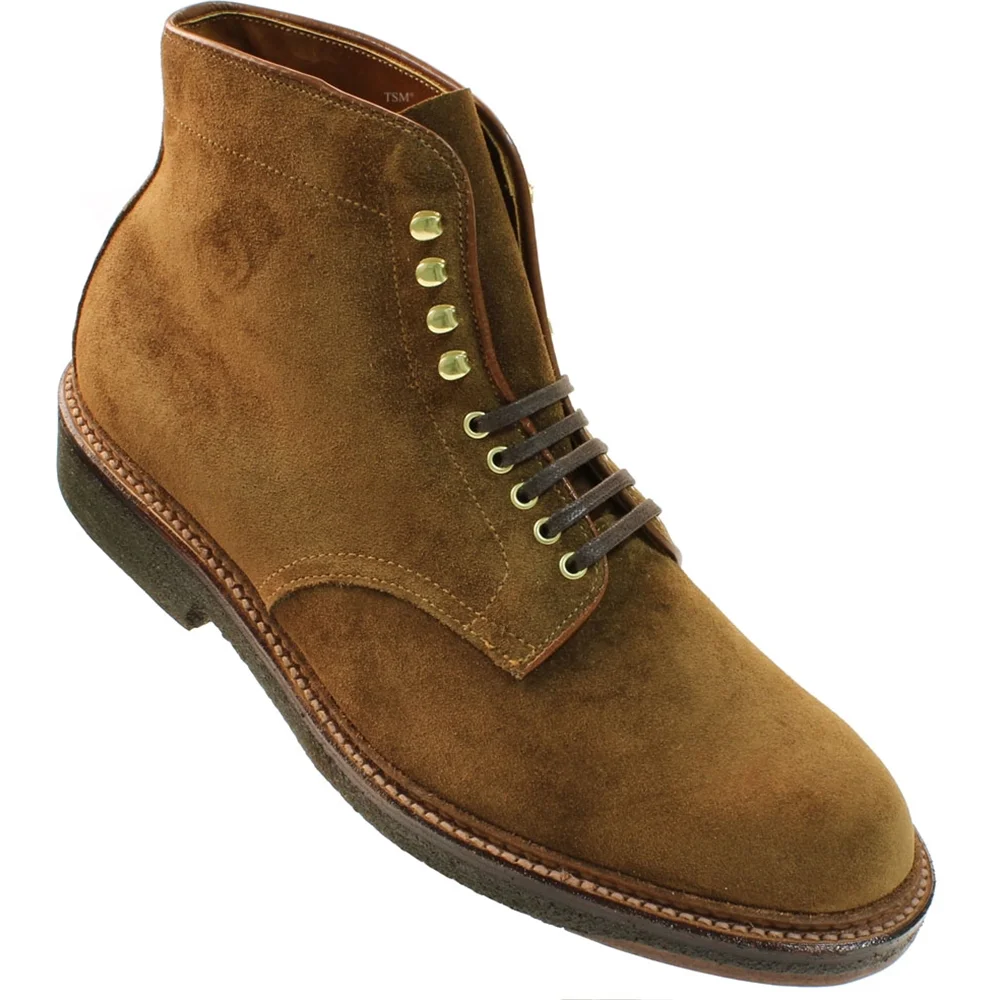 D5805H - Alden 5 Eyelet Plain Toe Boot - Snuff Suede