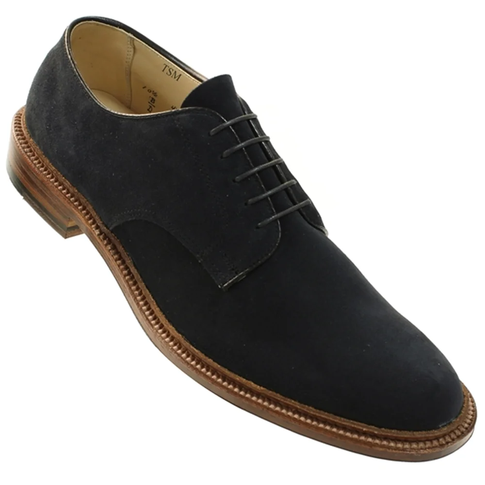 29331F - Alden Flex Welt Plain Toe Blucher - Navy Suede