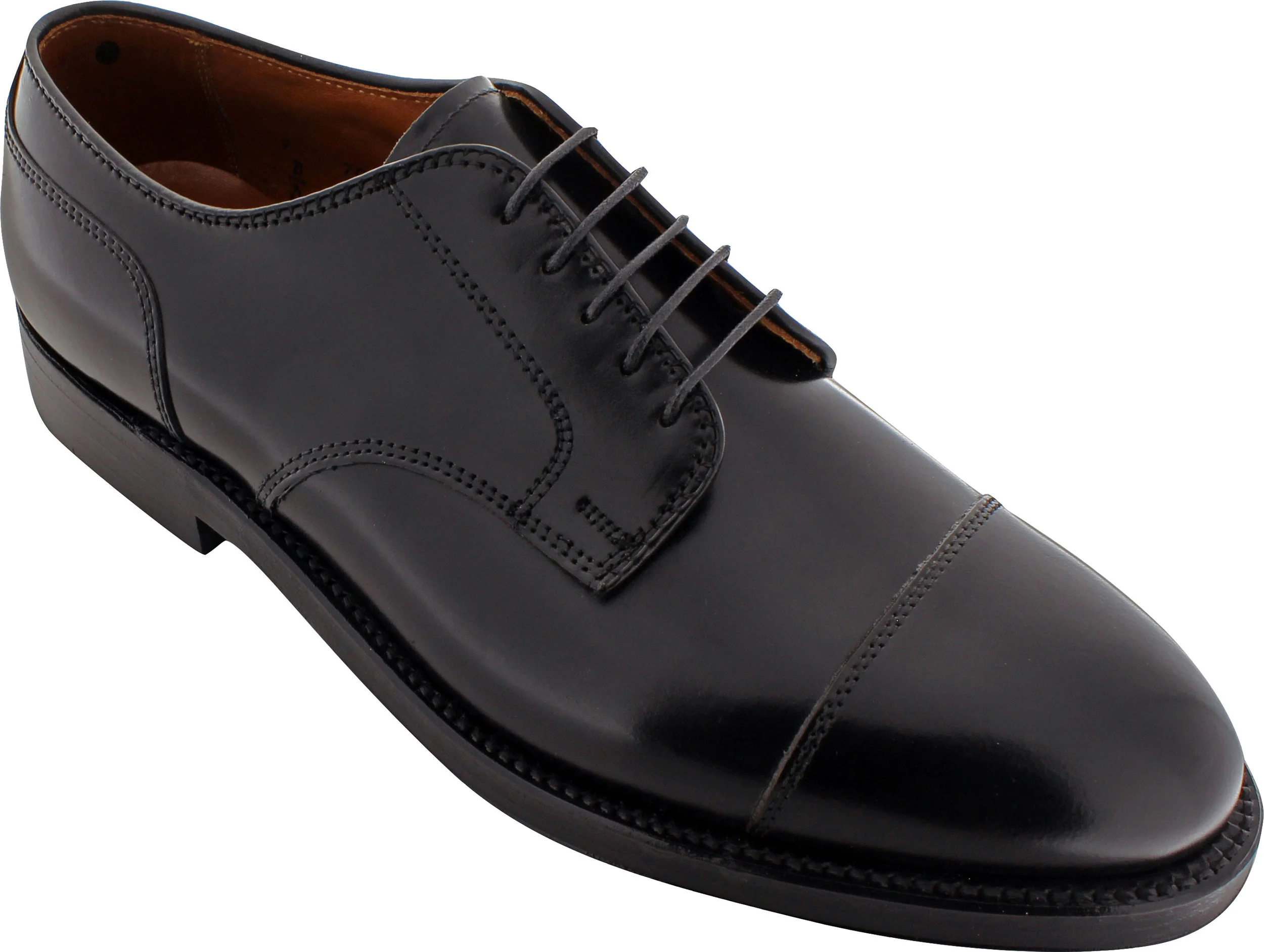 2161 - Alden Straight Tip Blucher - Black Shell Cordovan