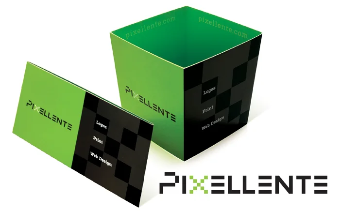 Pixellente - Logo and Pop-up Business Cards