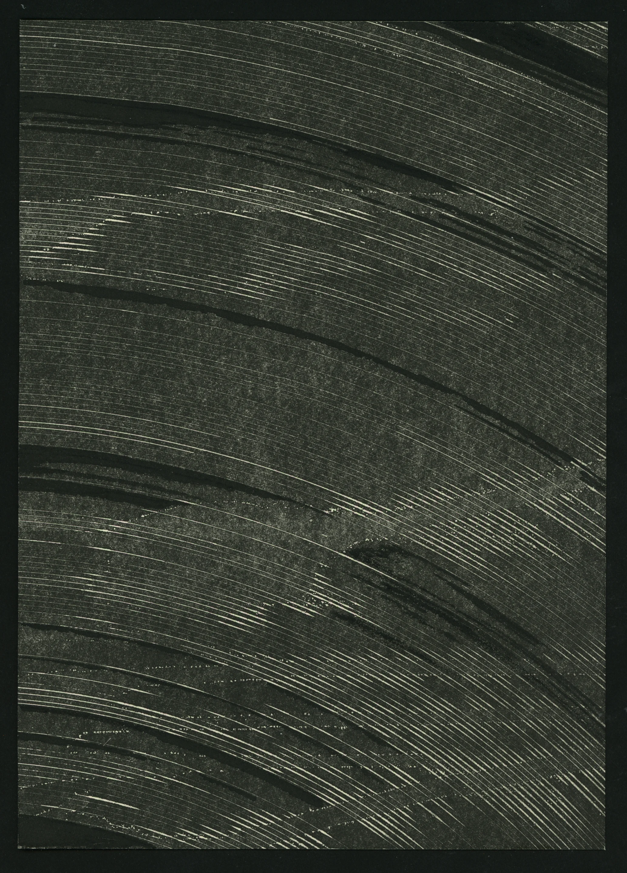 Untitled (from Heavens ), Monotype and india ink on paper, 8" x 6", 2014.