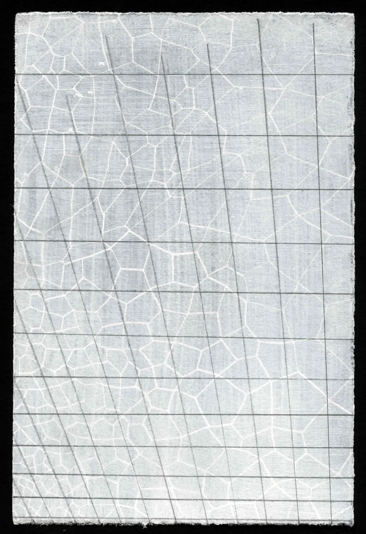 Untitled (from Heavens ), Lithograph, acrylic, and graphite on paper, 5" x 7", 2012. 