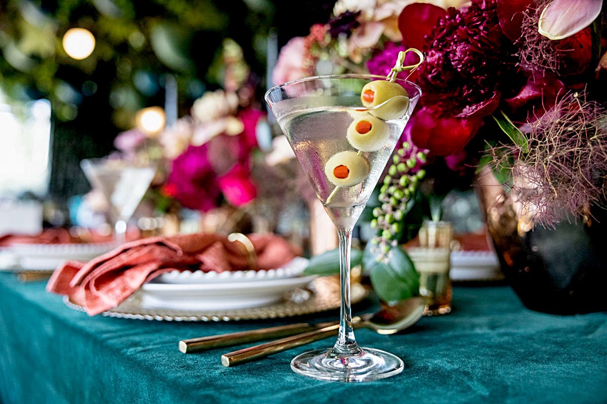 Martini with olives