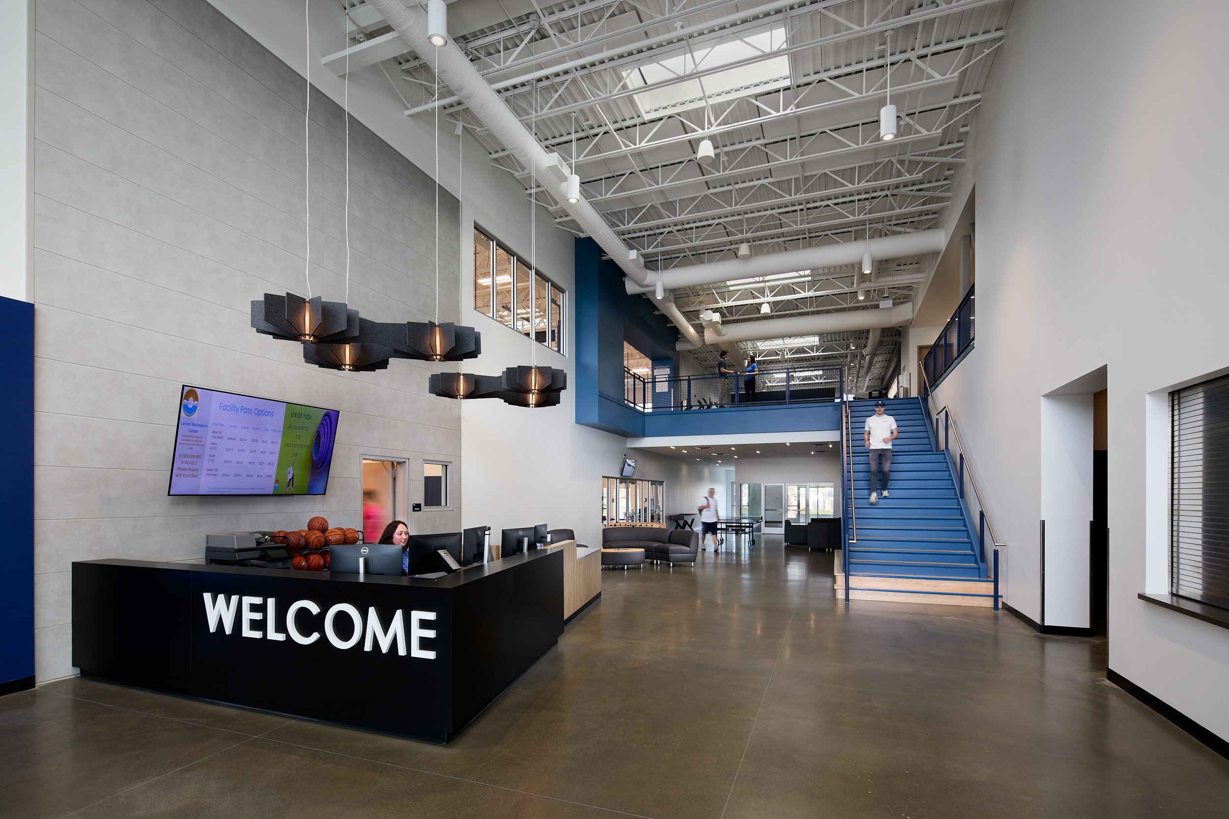 Interior photograph Larson Recreation Center
