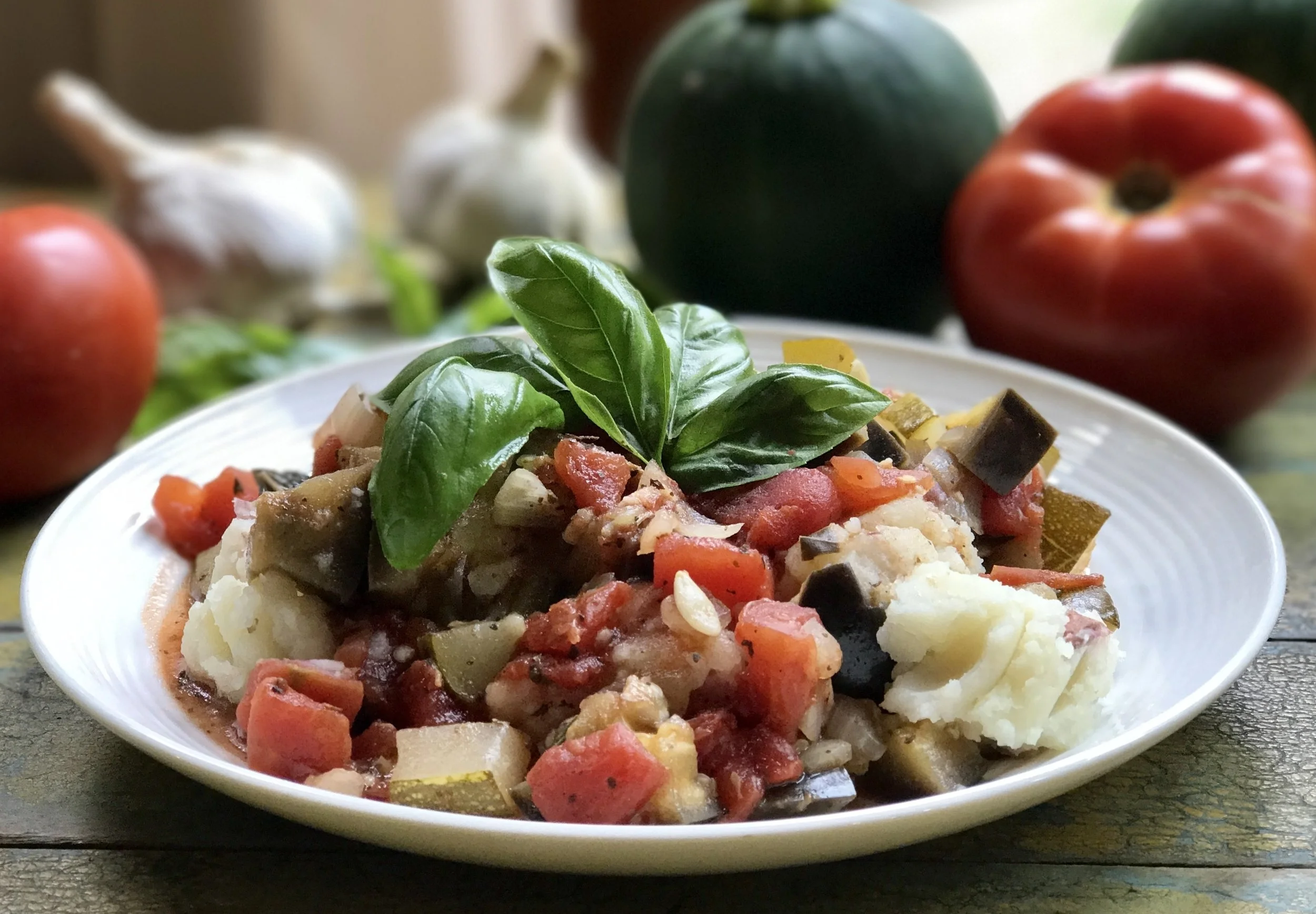      

 
    Ratatouille &nbsp;  With the cooler weather last week I was craving a warm comforting dish. I had an eggplant and zucchini sitting on my table so I immediately thought of Ratatouille.  I have to admit until a few years ago I never made R
