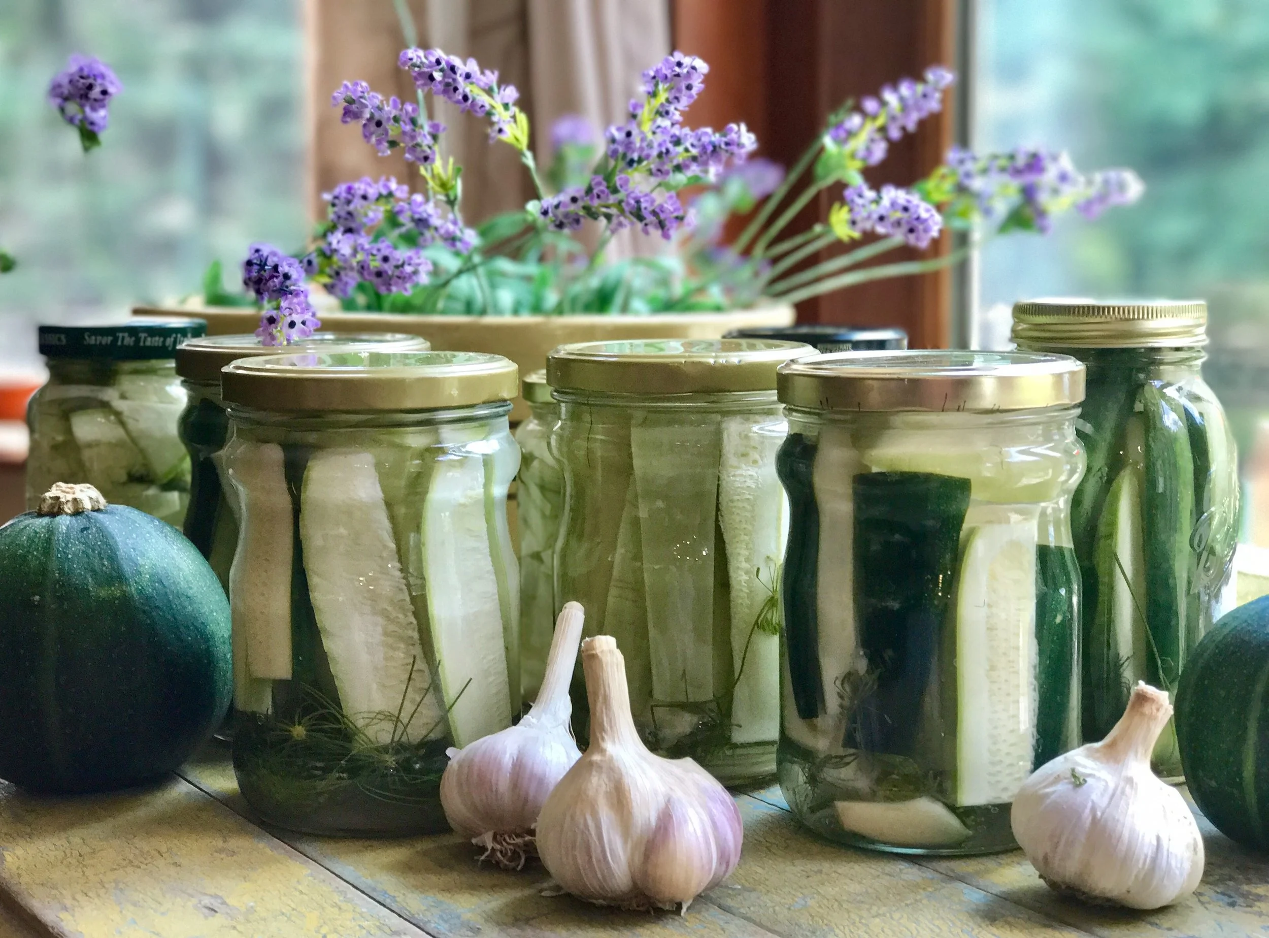      

 
   24 Hour Zucchini Pickles      24 Hour Zucchini Pickles   Summertime and homemade pickles go hand in hand. Fresh crispy cucumbers, fragrant dill, and pungent garlic marinated in a salty brine compliment a fresh tomato sandwich perfectly.&n