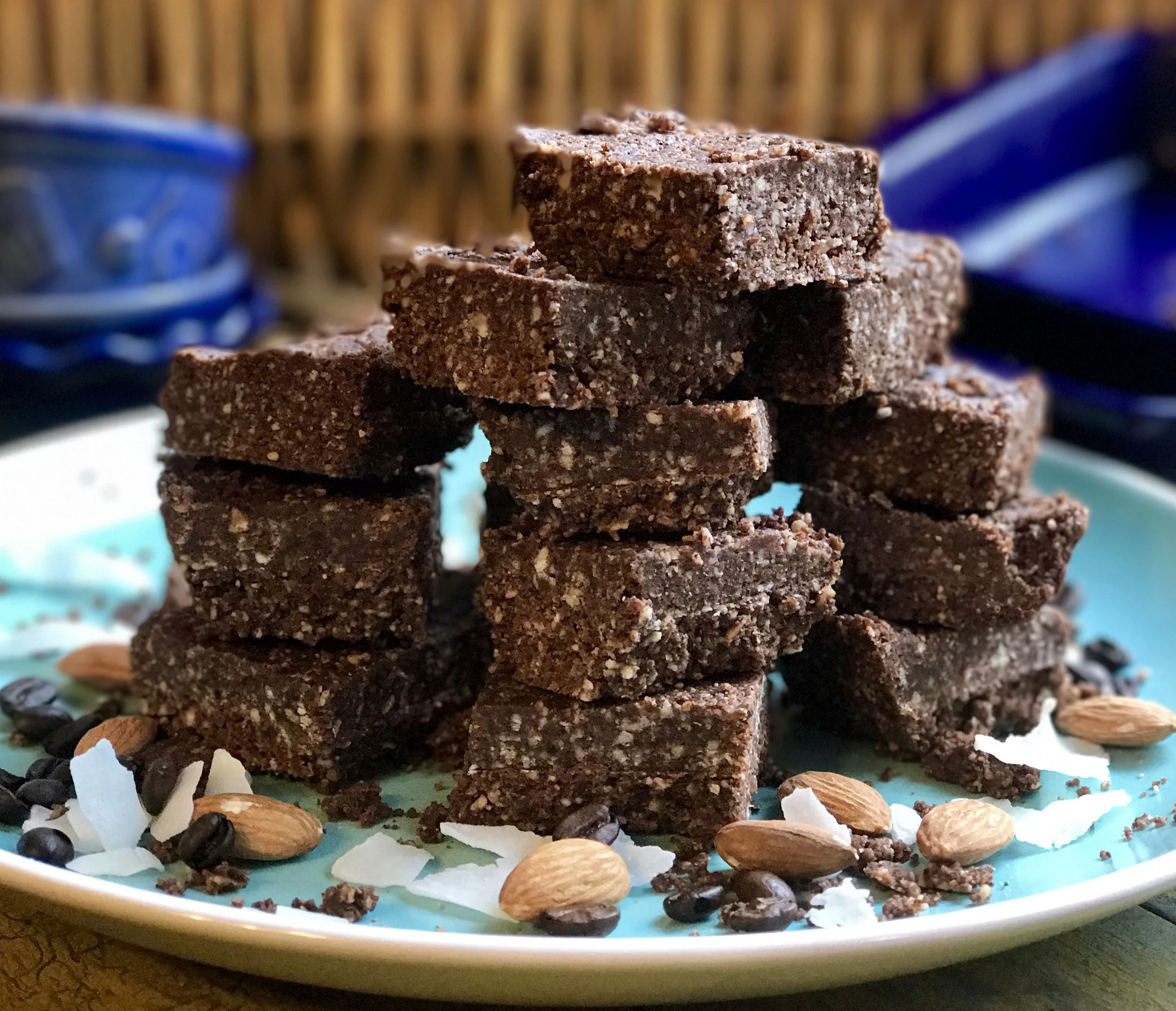      

 
   Raw Cocao Energy Bites  Who doesn't need a little extra boost of energy during the day? I know I do. Right around mid afternoon my energy starts to dwindle and I'm craving a soy latte and a little down time. But, of course that's not goin