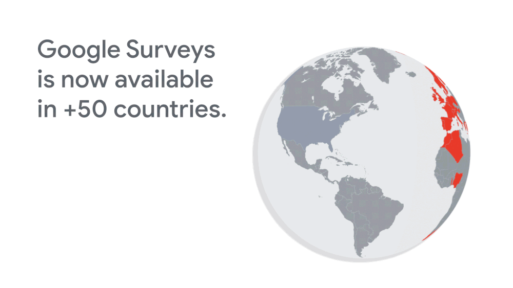 Google wanted to announce how many countries that "Google Surveys" was up and running in. So I ended up creating this rotating globe using Illustrator and After Effects.