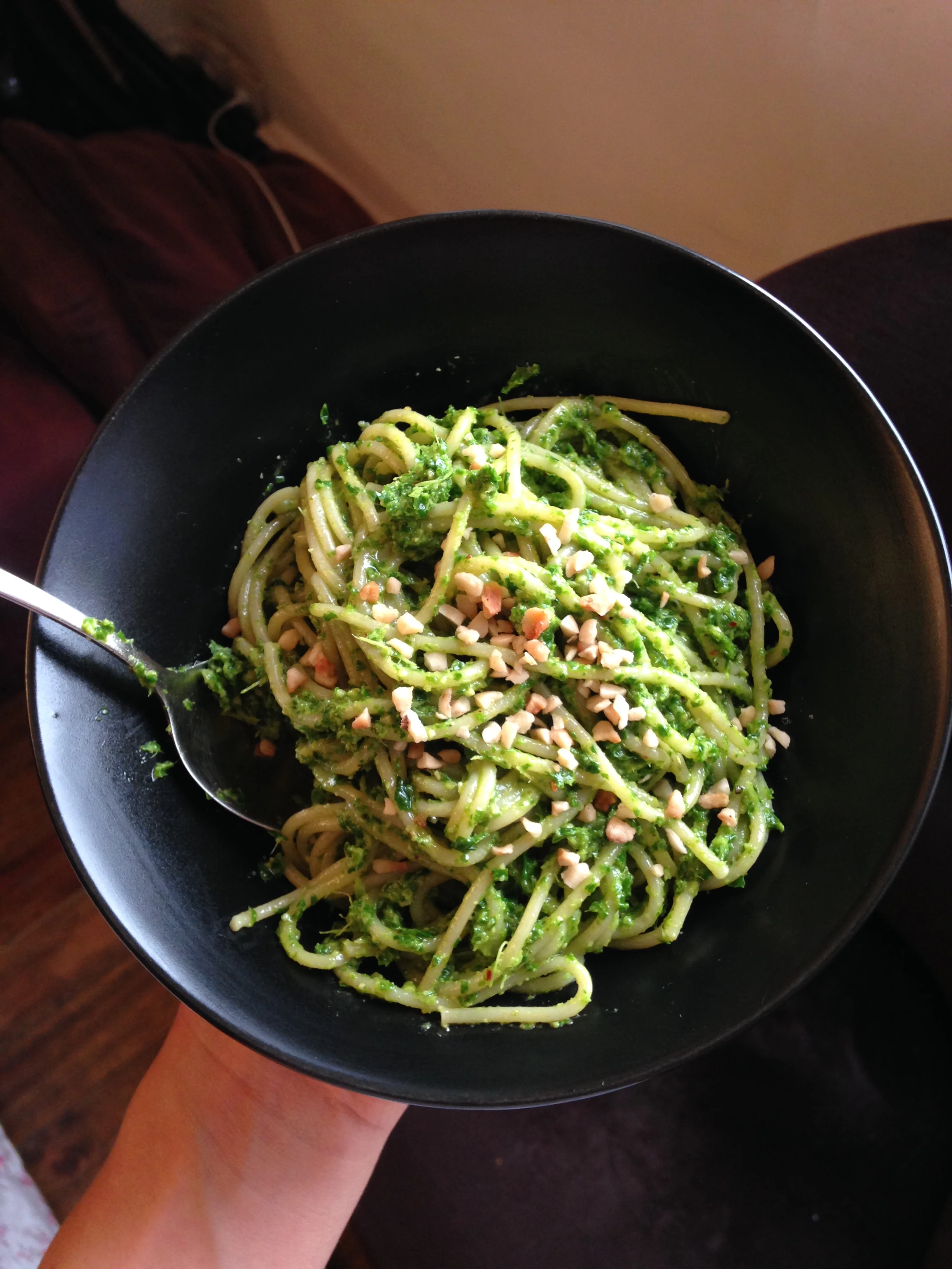 Kale Pesto Spaghetti