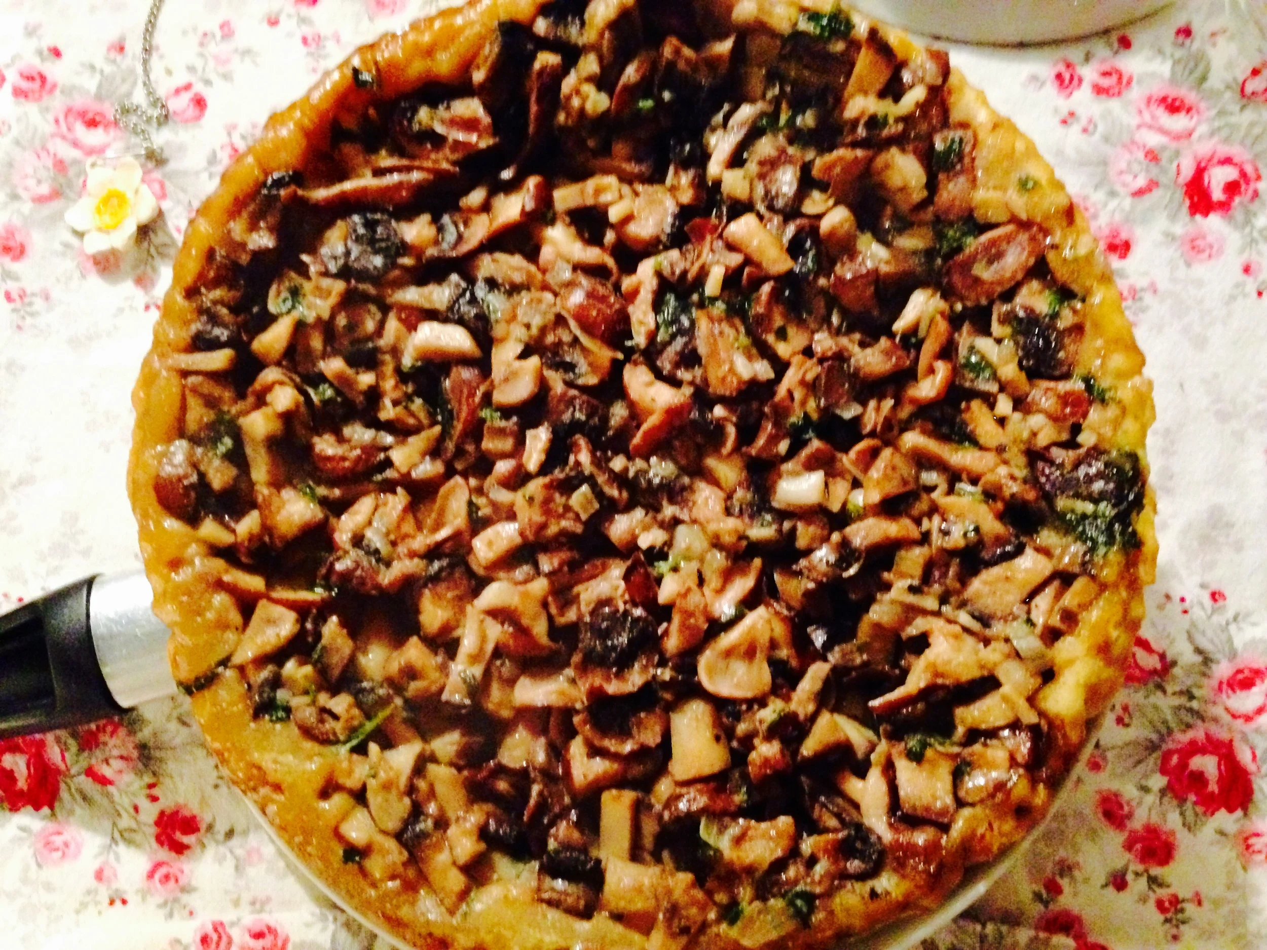 Mushrooms tart tatin