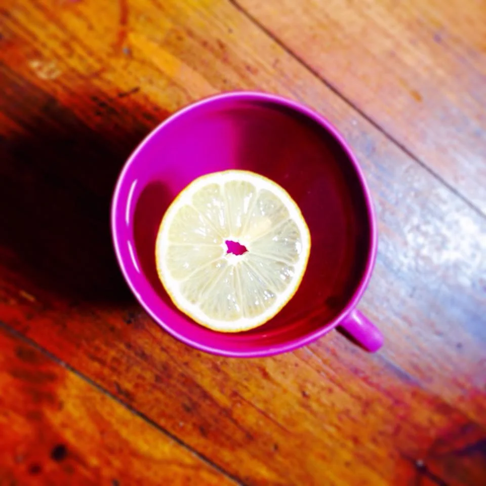 Lemon water in the morning