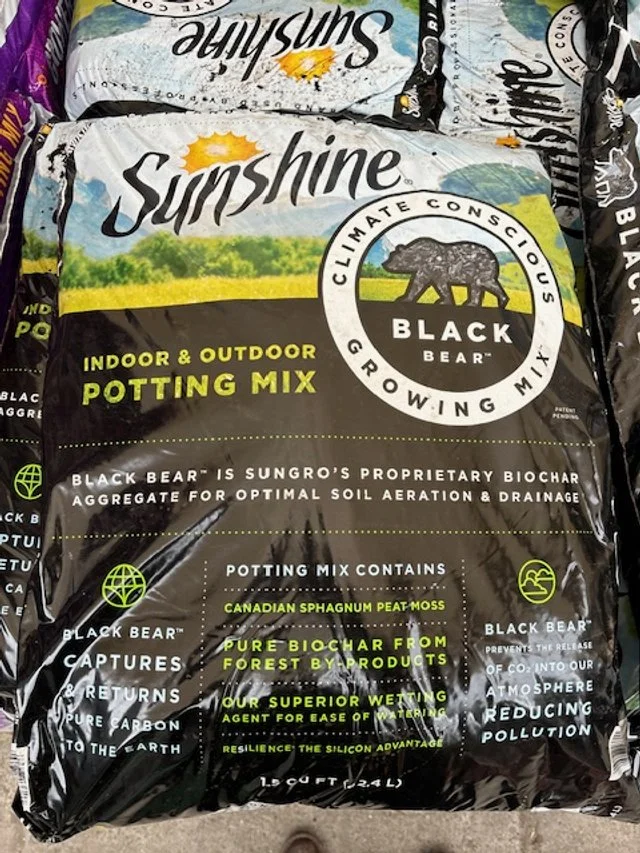 SunShine Black Bear Potting Soil 1.5 cu ft Indoor and Outdoor ++++ Charcoal  instead of Perlite | Natty Garden