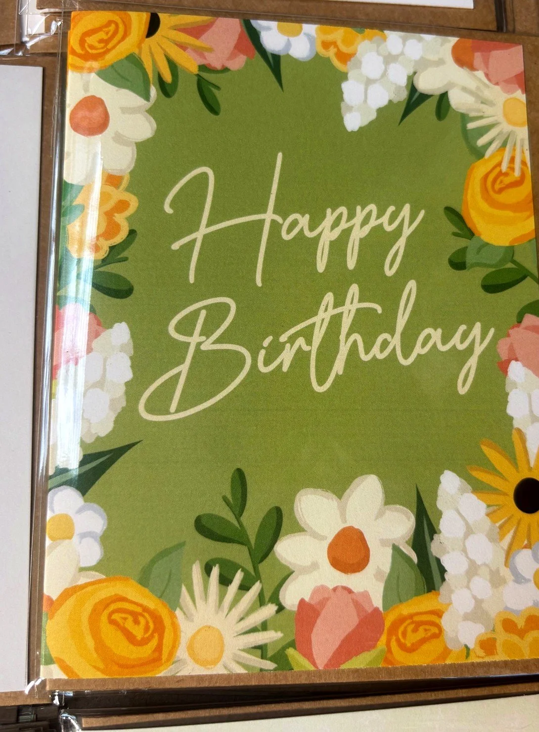 "Happy Birthday" Floral Greeting Card