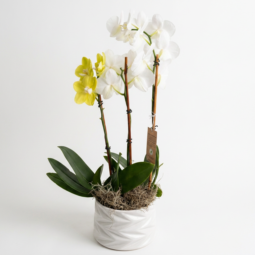 Yellow & White Orchid