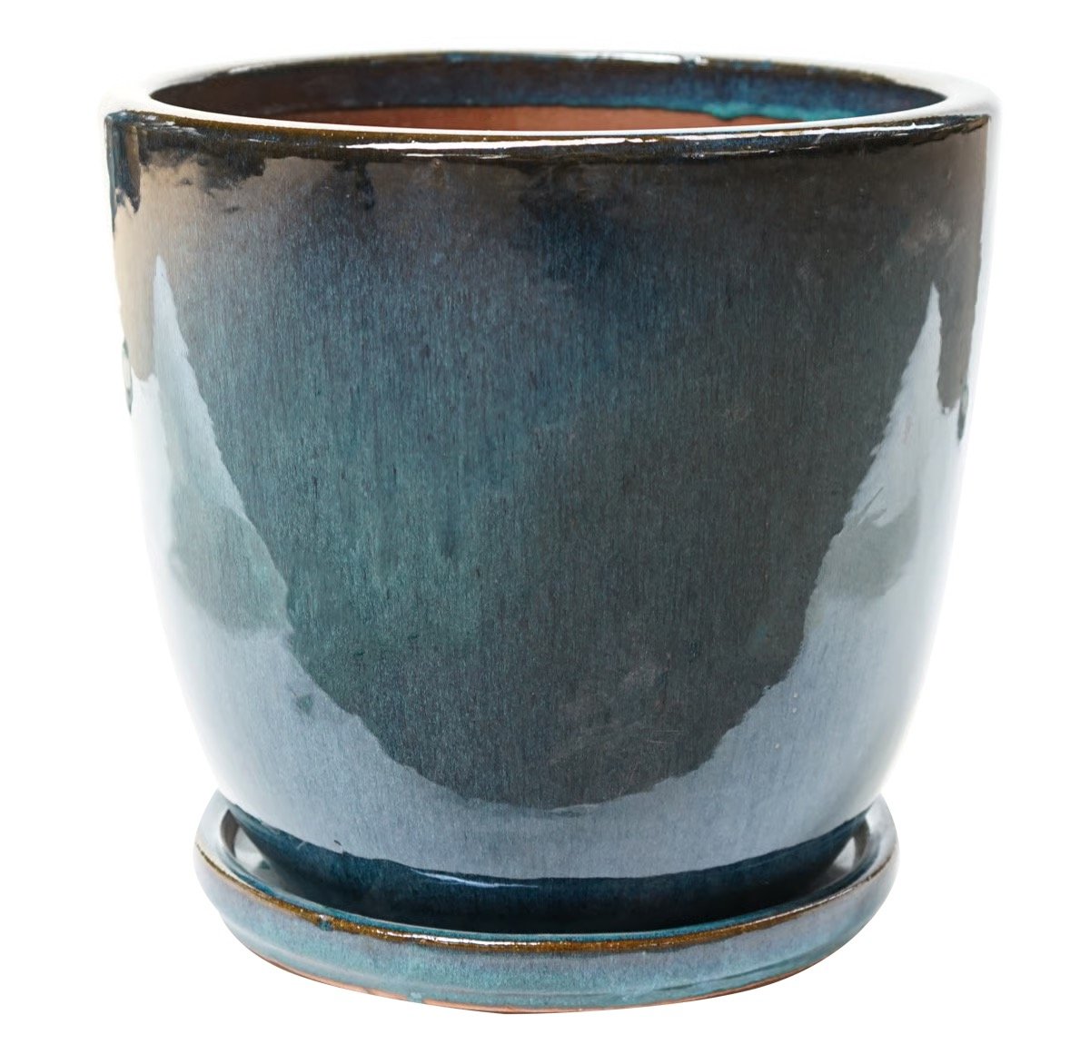 Sheer Perfection Egg Pot with Saucer - Fireworks Green