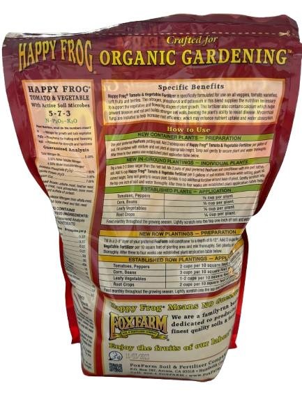 Fox Farms Happy Frog Tomato & Vegetable Dry Fertilizer - Image 6