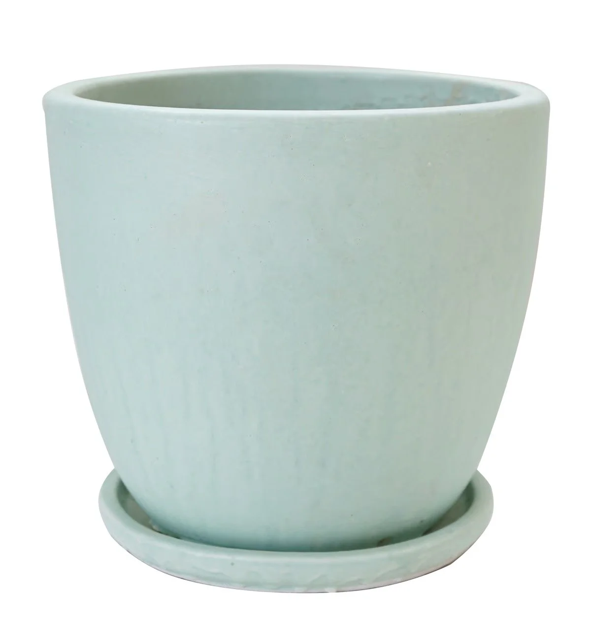 Sheer Perfection Egg Pot with Saucer - Misty Jade