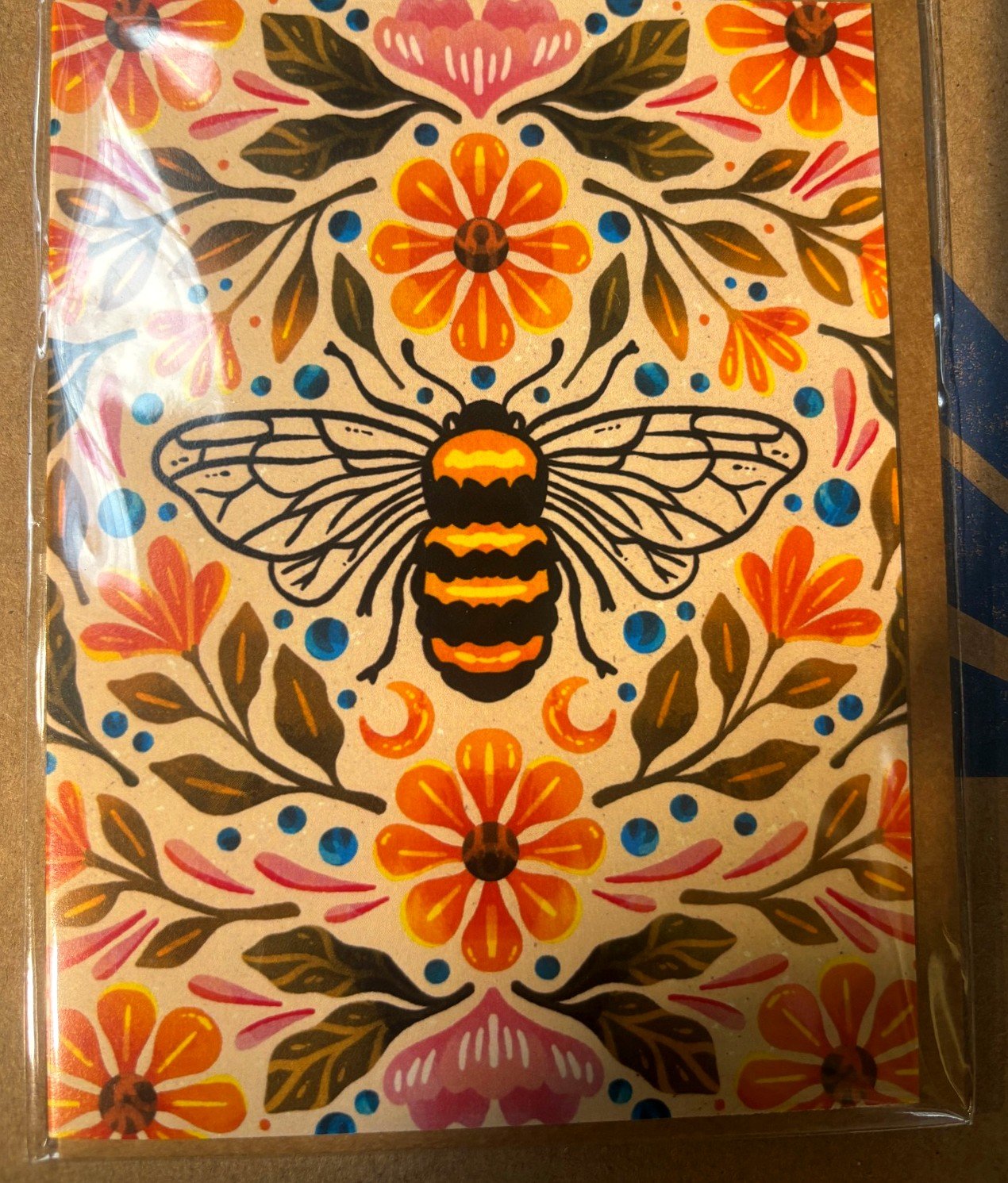 "Bee & Flowers" Greeting Card