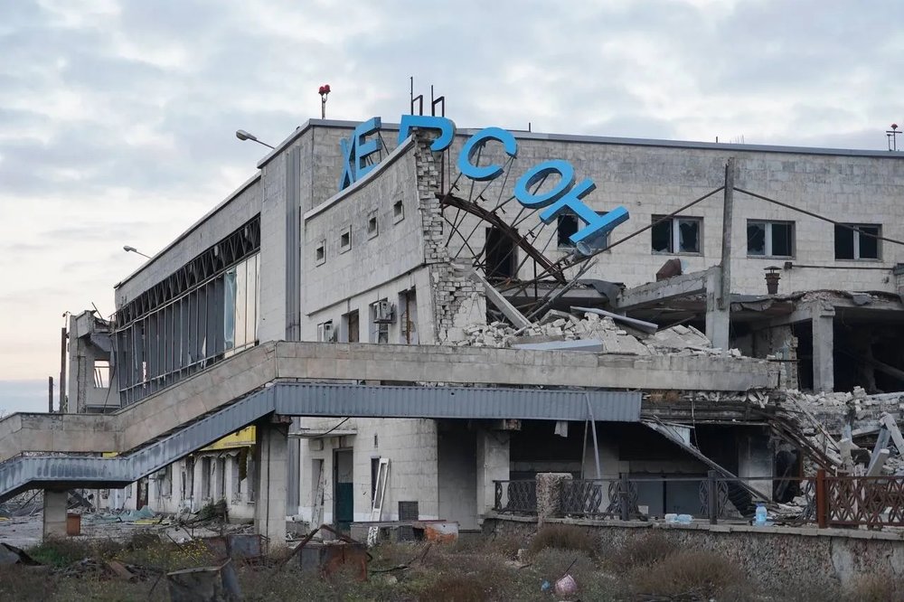 Kherson airport after liberation in September 2022