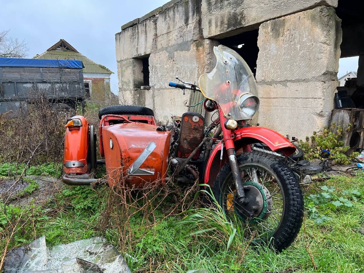  Russians put the letter Z on almost every vehicle they could find in a village.  