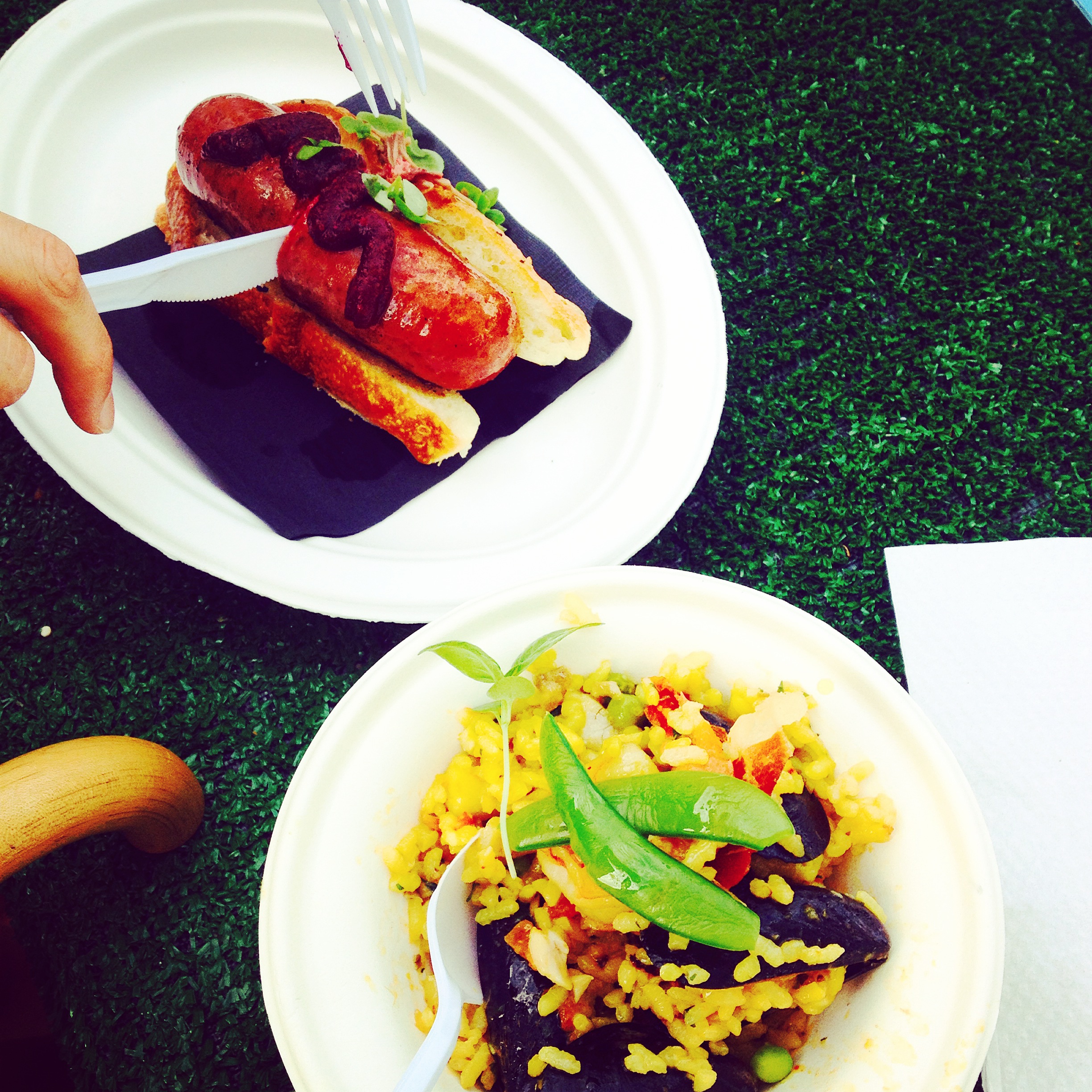 Weslodge's Wagyu Hot Dog & Patria's Seafood Paella