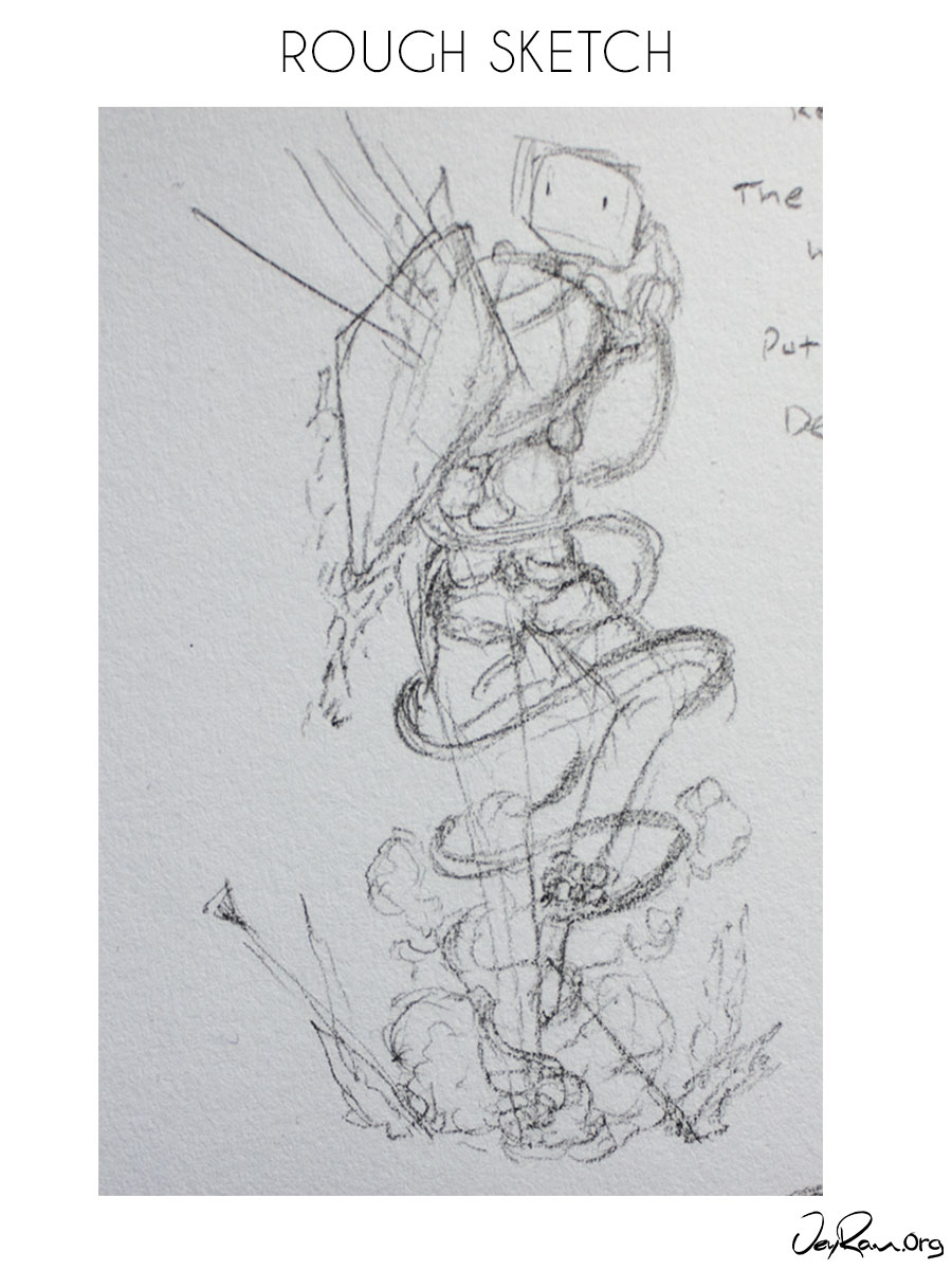 Atatizakti, Spirit of Resilience by JeyRam Rough Sketch