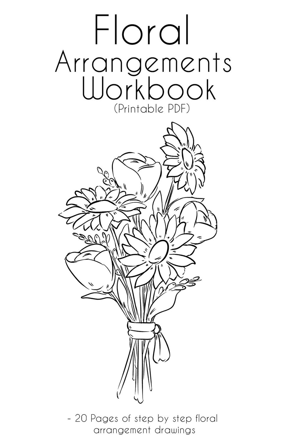 How to Draw Flowers : Step by Step Printable PDF Workbook - JeyRam ...