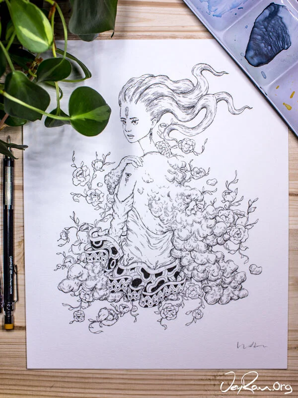 Dizzy Inktober 2019 Ballpoint Pen Art by JeyRam. #inktober #inkart #originalart #inktober2019