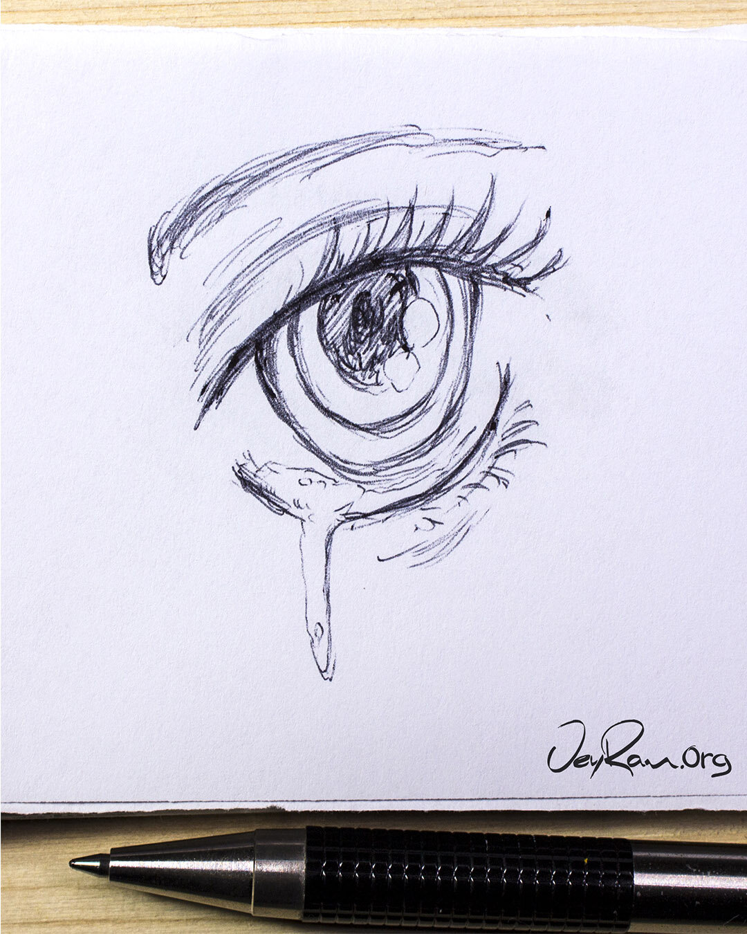 Red Eye Drawing with Ballpoint Pen by Tarriq on DeviantArt