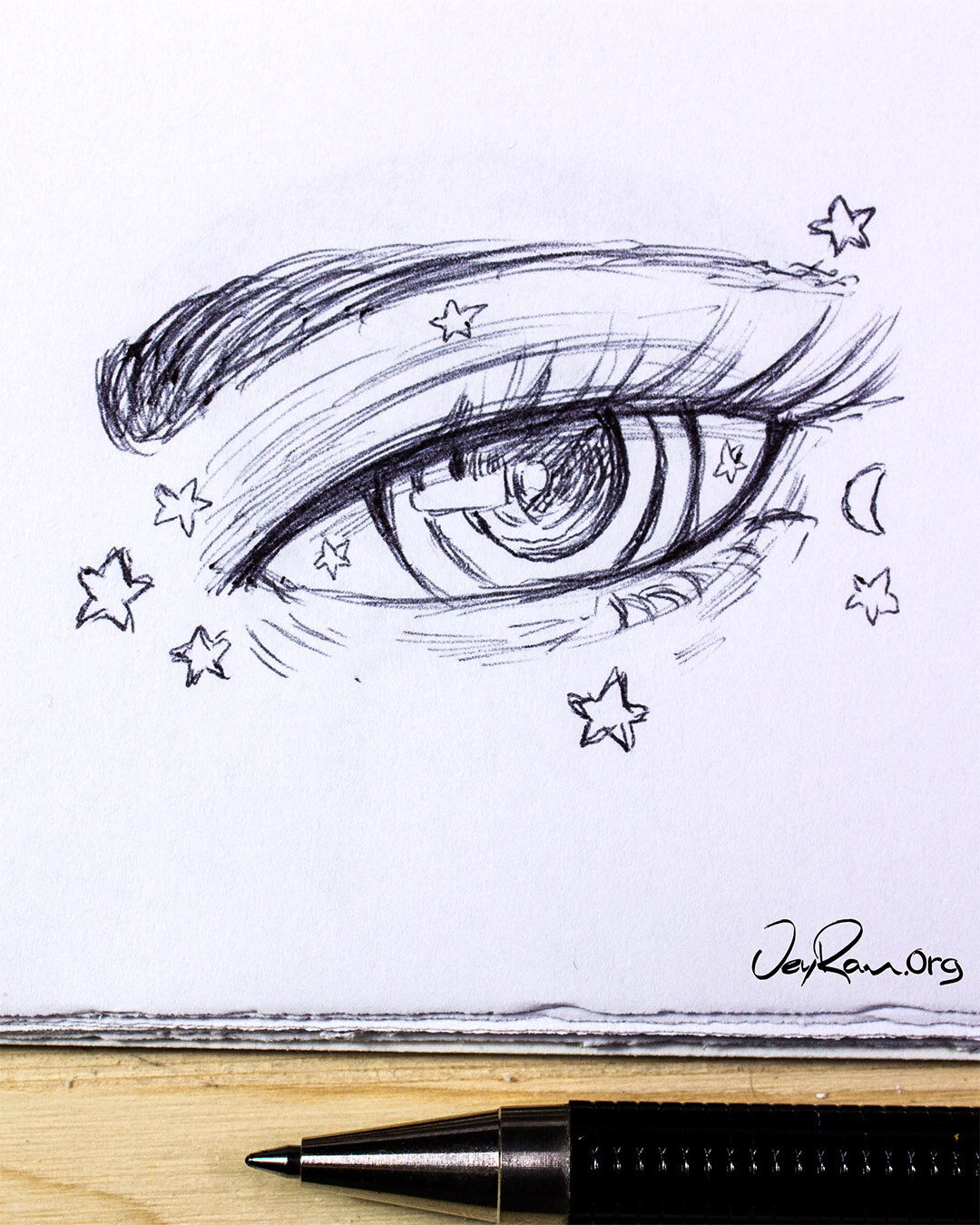 Eye Sketch - Drawn Using Left Hand by LightheartedLoki on DeviantArt