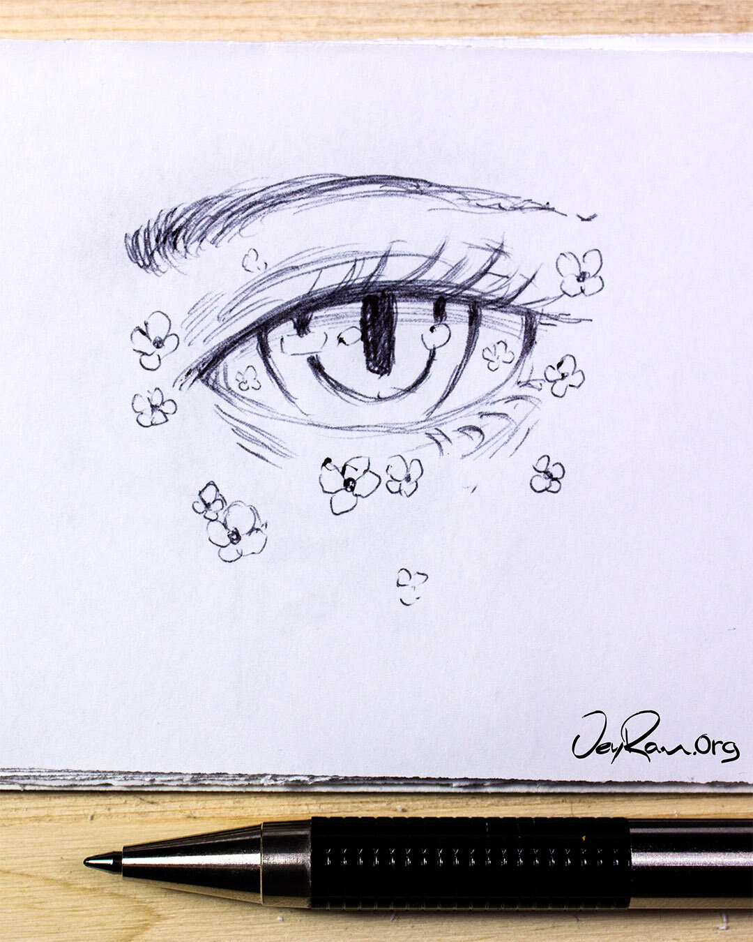 Female Anime Eye Drawing & Design (Printable PDF) - JeyRam Drawing