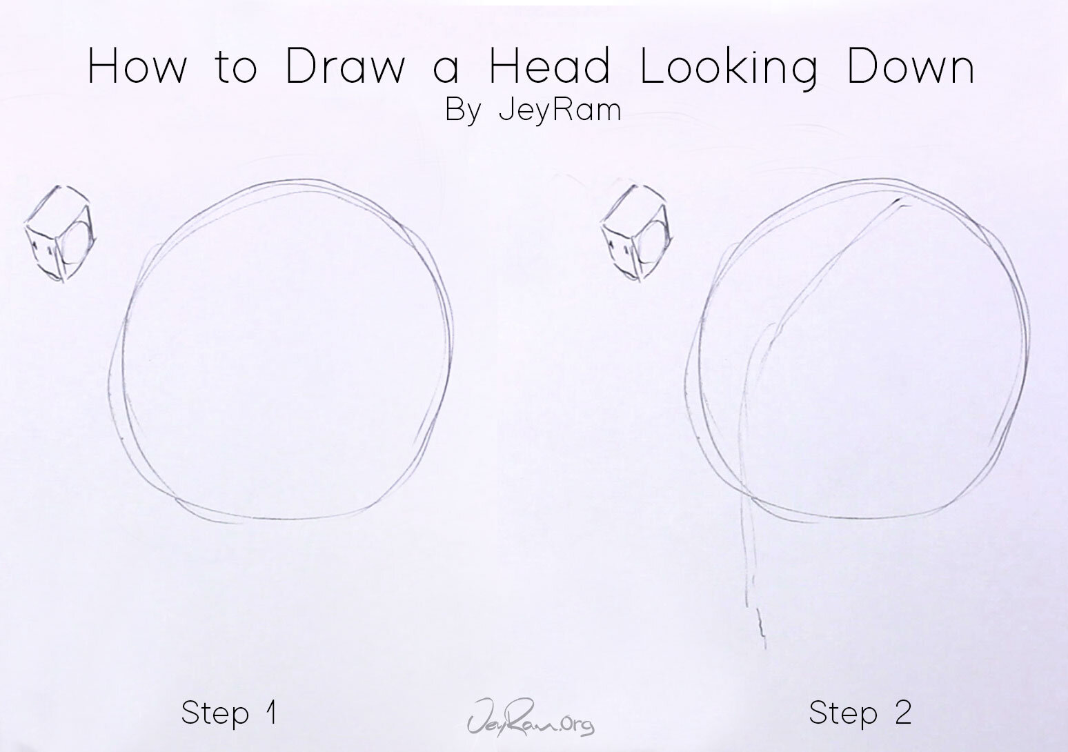 How to Draw a Head Looking Down JeyRam Drawing Tutorials