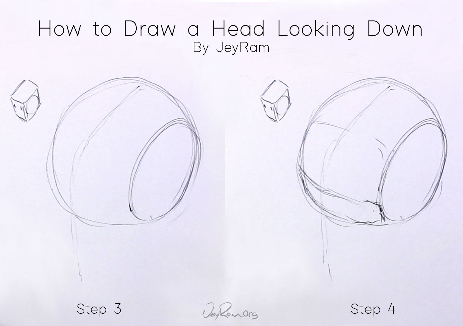 How to Draw a Head Looking Down JeyRam Drawing Tutorials