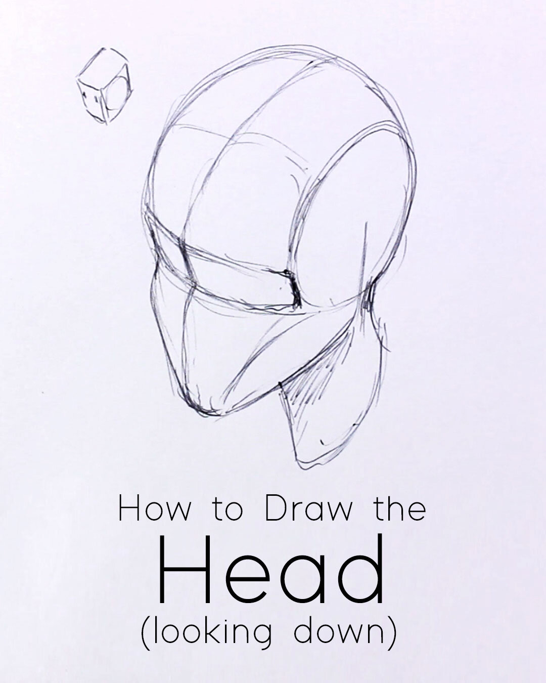 How to Draw the Head from any Angle, Step by step for beginners with free worksheets #anatomy #drawing #howto #head