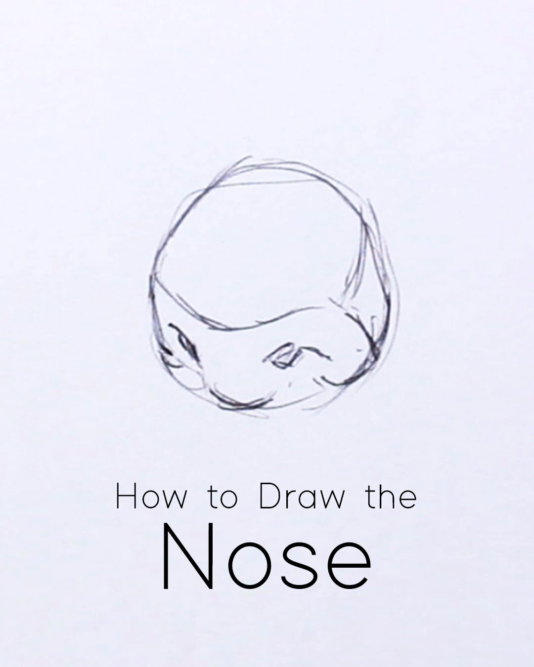 How to Draw a Nose from an Angle without Shading in 5 Steps #anatomy #nose #drawing #arttutorial