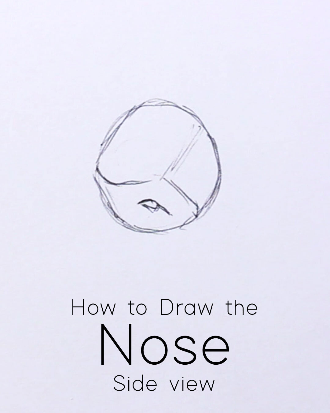 How to Draw a Nose from side view without Shading Step 1 &amp; 2 #anatomy #nose #drawing #arttutorial