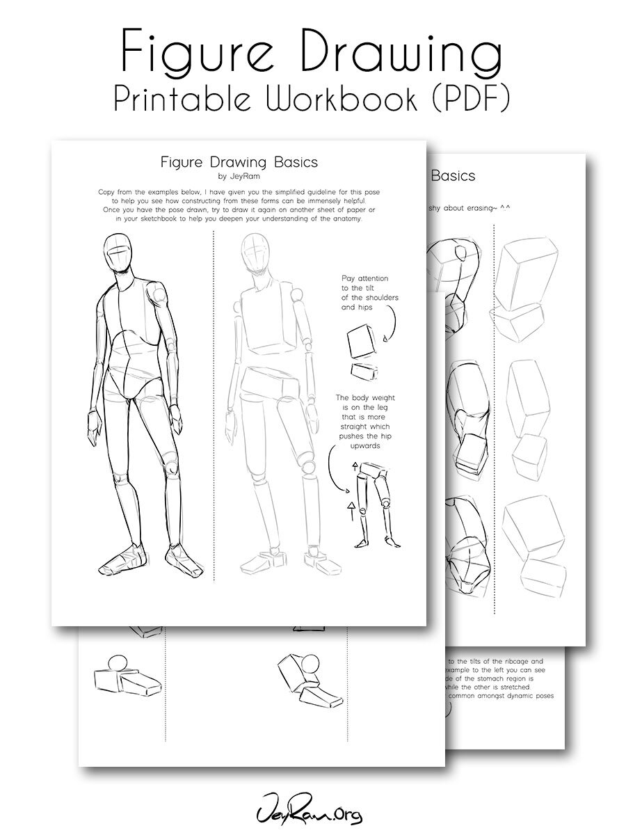 How to Draw the Human Figure (Printable PDF) - JeyRam Art