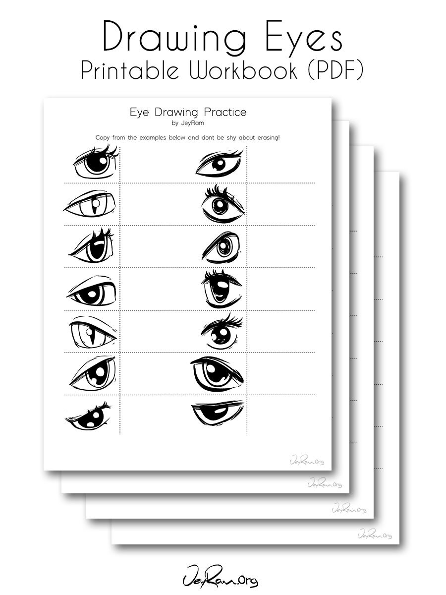 Eye Drawing Practice (Printable PDF) - JeyRam Spiritual Art