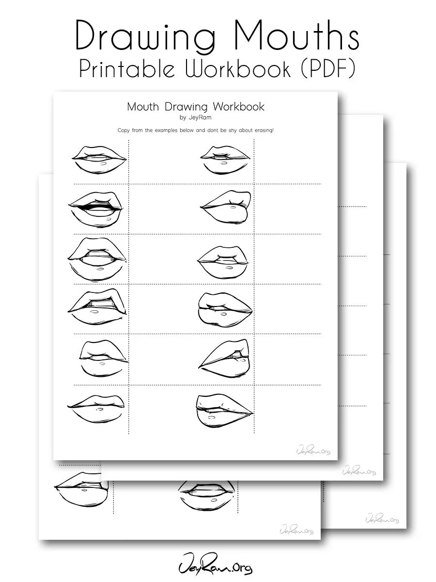 How to Draw Lips & Mouths by JeyRam #art #drawing #tutorial