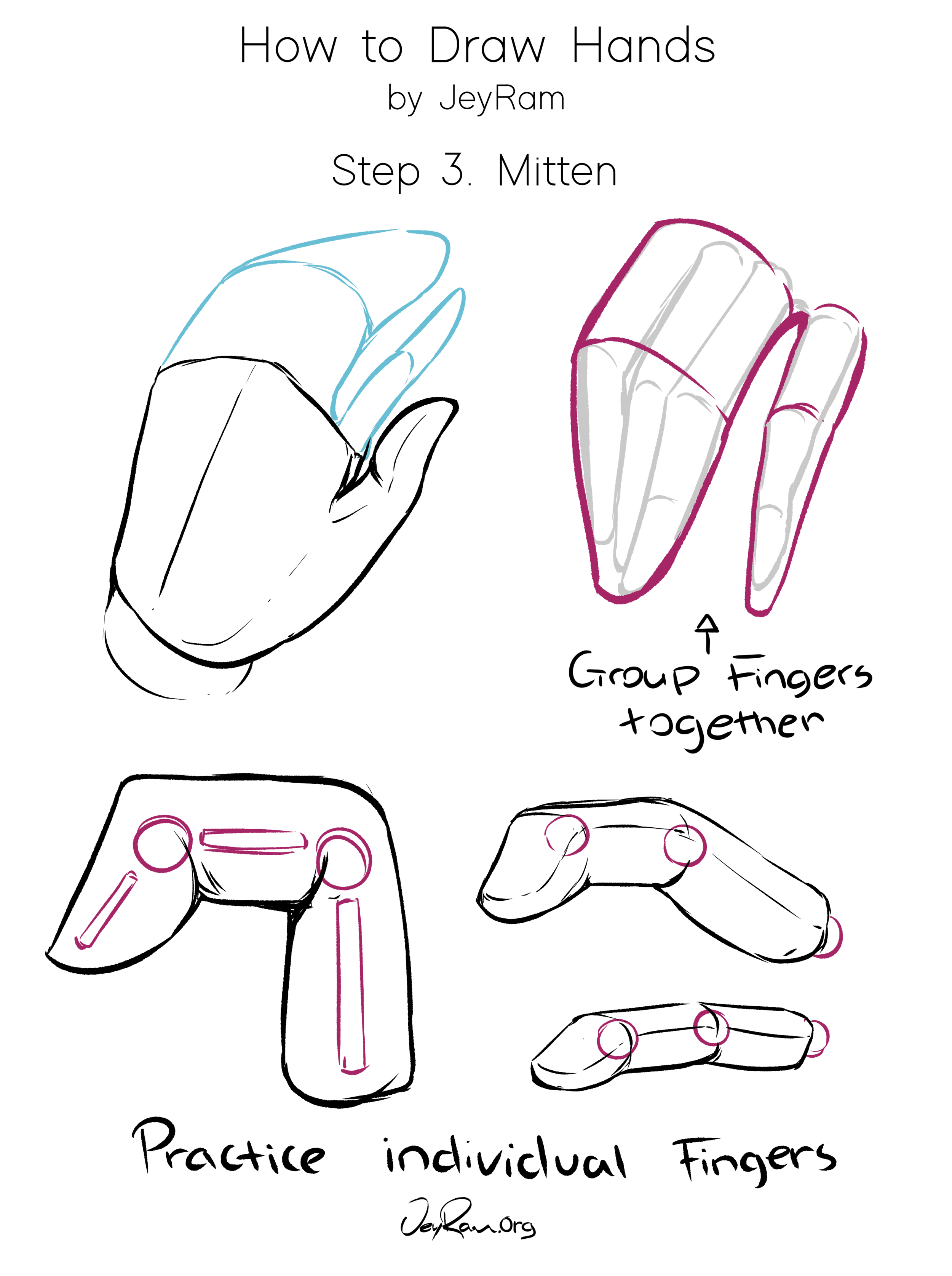 How to Draw Hands: Step by Step Tutorial for Beginners - JeyRam