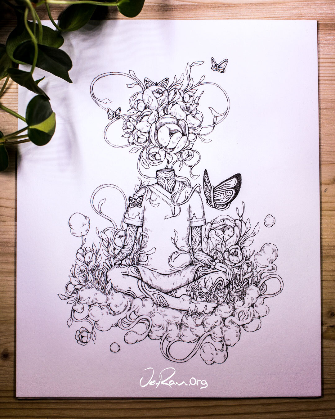 Meditation inspired Ink Drawing by JeyRam #art #drawing #illustration #inktober