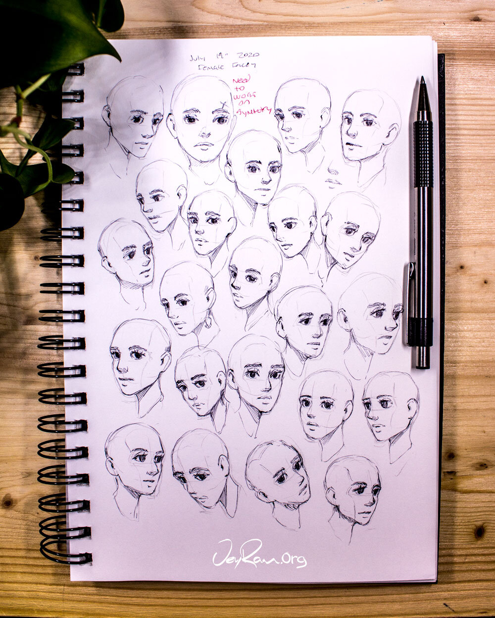 Drawing Female Faces - JeyRam Spiritual Art